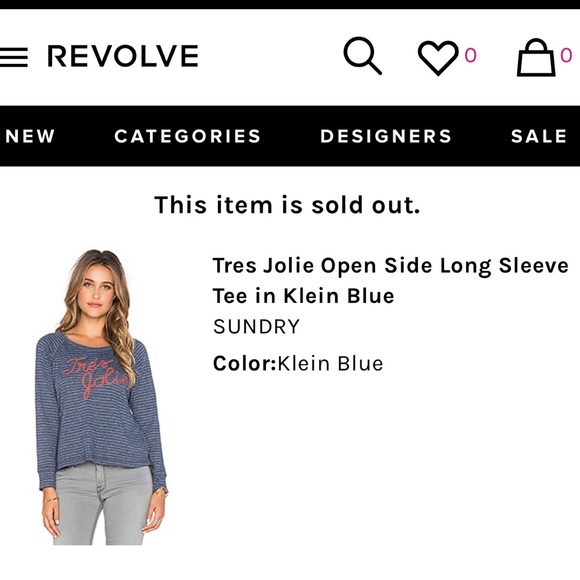 Tres Jolie split side long-sleeve top by Sundry - Picture 2 of 7